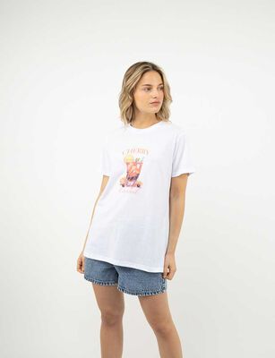 Imagen 1 del producto Polera Con Estampado Manga Corta Mujer Icono Color-1