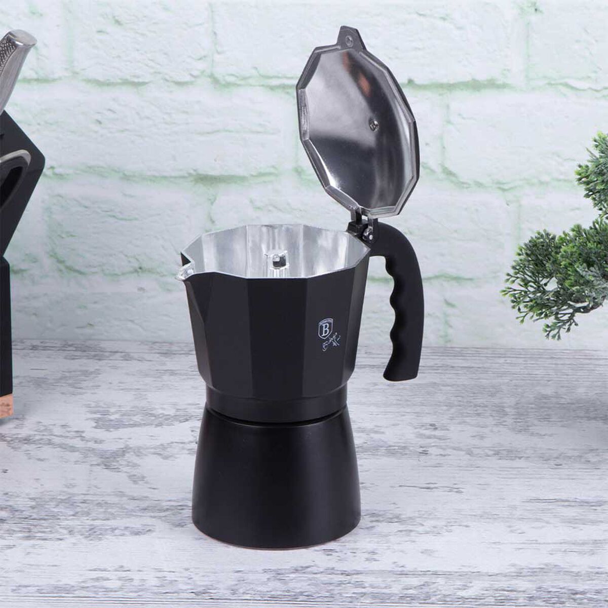 Cafetera Berlinger Haus Aluminio Negro