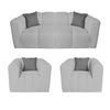 Juego de Living Muebles MYM Leonol Sof&aacute; 3 Cuerpos + Dos Sillones 1 Cuerpo Gris