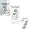 Silla de Comer y  Columpio Mecedor Lujoso Lubabycas Gris