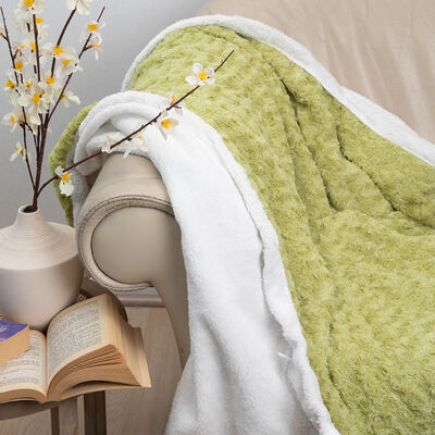 Imagen 2 del producto Manta de Poliéster Doral 1 Plaza Deluxe Verde