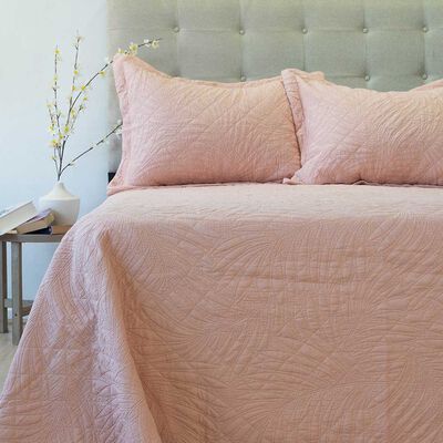 Quilt Doral 2 Plazas Rosa Pastel Bubbly