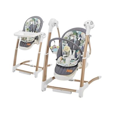 Imagen 1 del producto Silla de Comer y  Columpio Mecedor Lujoso Lubabycas Gris