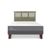 Cama Europea CIC 2 Plazas Smart + Respaldo Torino Olivo