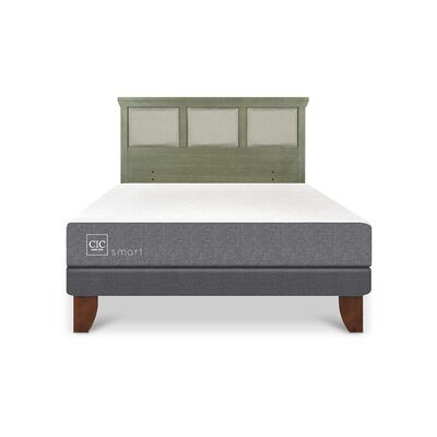 Cama Europea CIC 2 Plazas Smart + Respaldo Torino Olivo