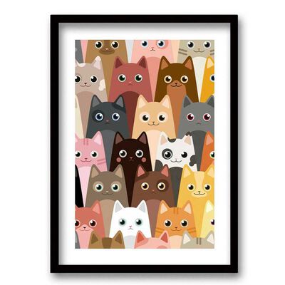 Imagen 1 del producto Cuadro Decorativo Retela Gatitos 70 x 50 cm