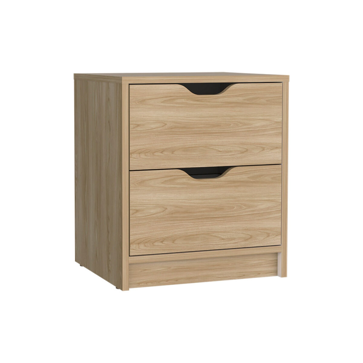 Velador Tuhome Basilea 2 Cajones Duna Blanco