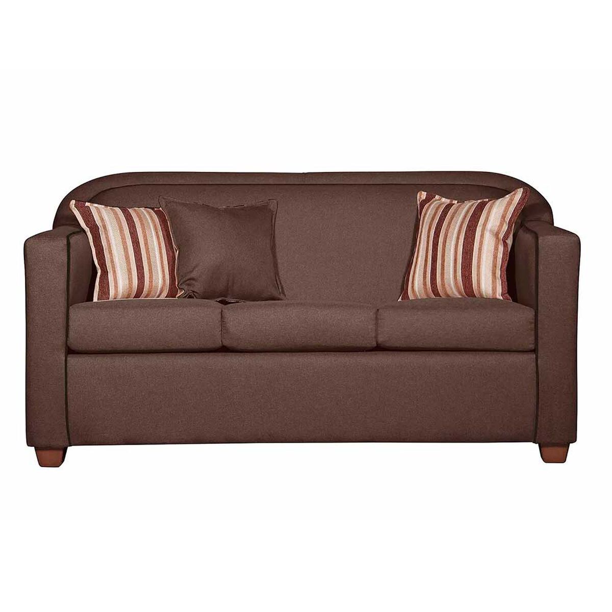 Juego de Living Ruzam Mobel Zafiro Sof&aacute; 3 Cuerpos + Dos Sillones 1 Cuerpo Lino Caf&eacute;