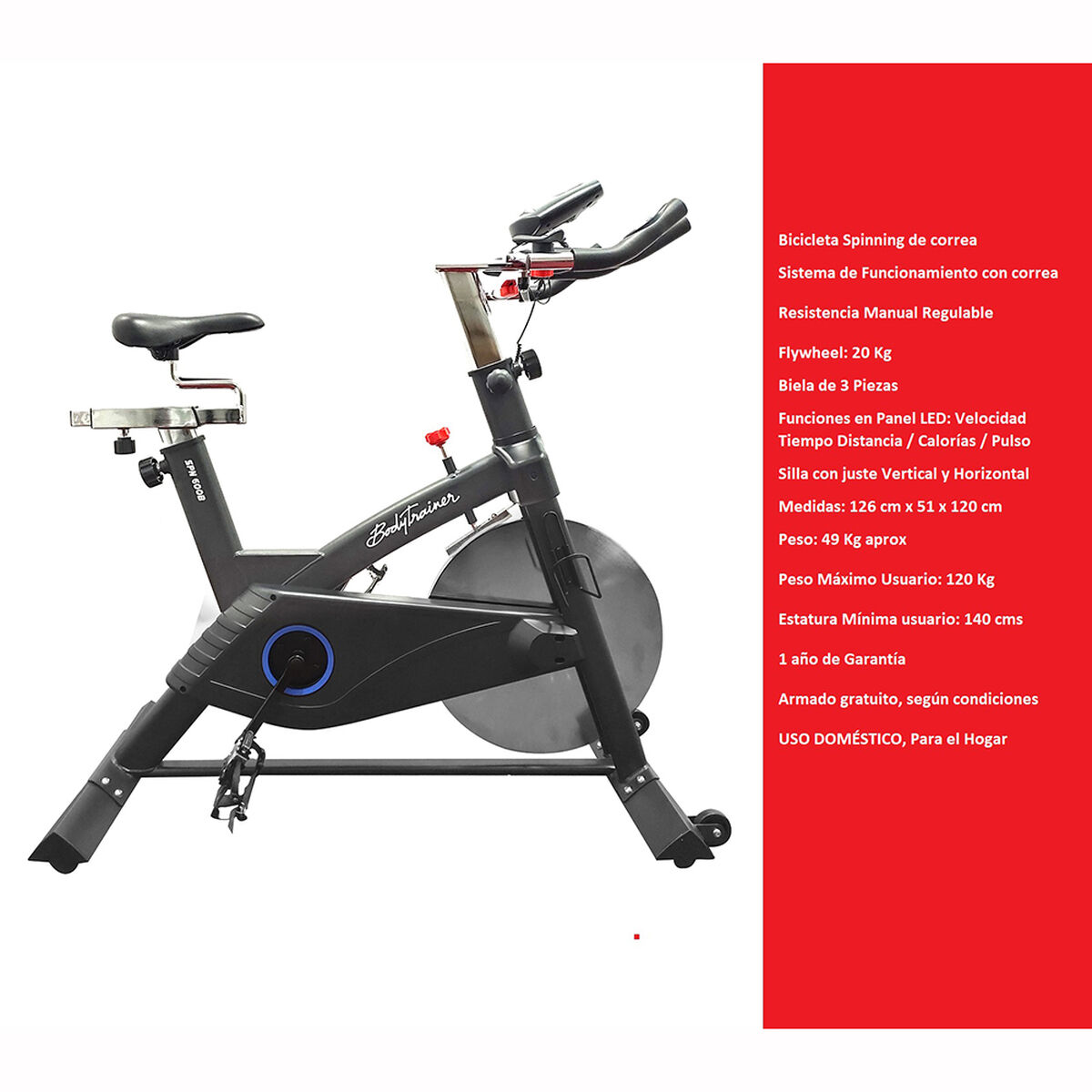 Bicicleta Spinning BodyTrainer Spn-600B