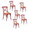 Set 6 Sillas Spazzio Retro Rojo