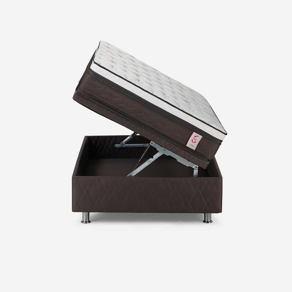Boxet Rosen 1,5 Plazas New Style 6 + Respaldo + Velador Tabor Grafito