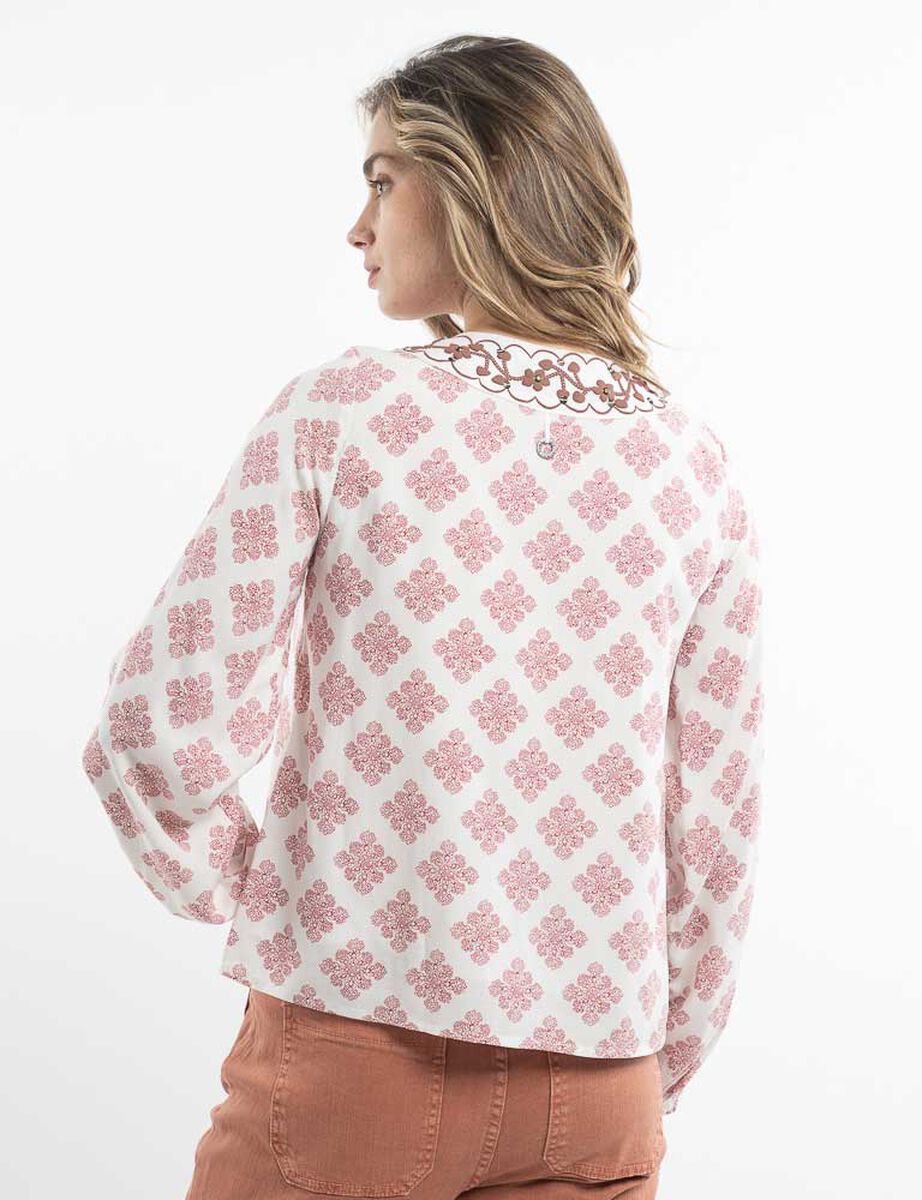 Blusa Estampada Manga Larga Mujer Alma