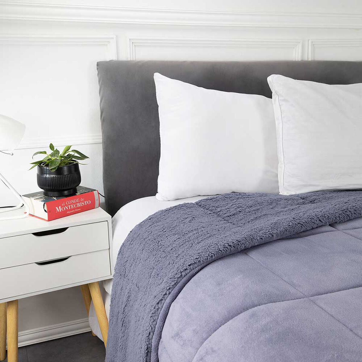 Plumón Coral Sherpa Casanova 1,5 Plazas Índigo