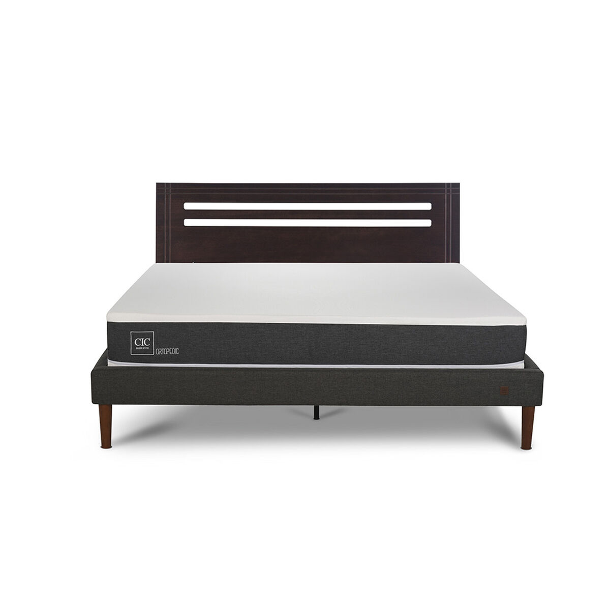 Cama Europea CIC 2 Plazas New Ortopedic + Respaldo New Munich