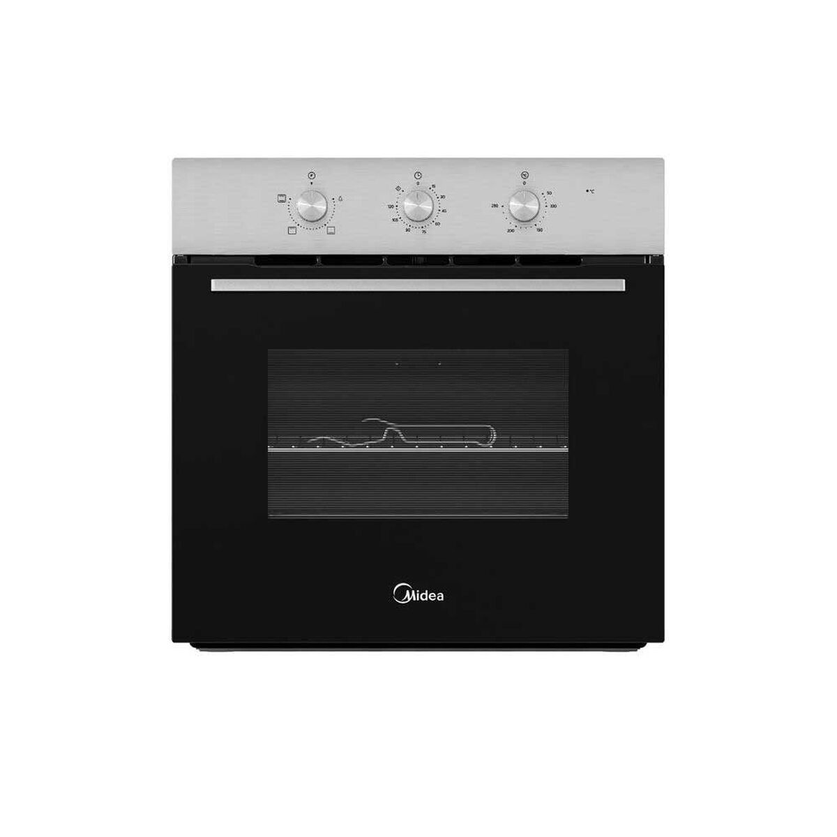Horno Empotrable Eléctrico 67 Lts + Encimera a Gas 4 quemadores + Campana Midea
