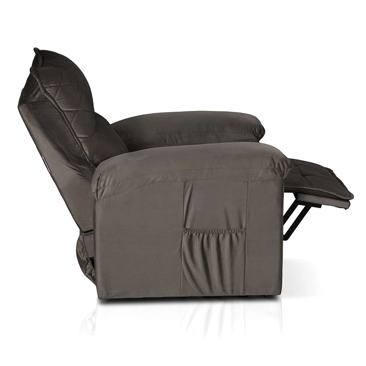 Bergere Retr&aacute;ctil Reclinable Mons Gavea 1 Cuerpo Marrom Caf&eacute;