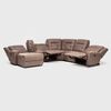 Seccional Izquierdo Reclinable Daniels Moderno 5 Cuerpos Caf&eacute; Grand