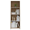 Biblioteca Note 1,60 Cm  2 Puertas - Blanco Hg / Miel