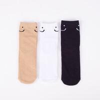 Pack 3 Calcetines Mujer Icono Negro