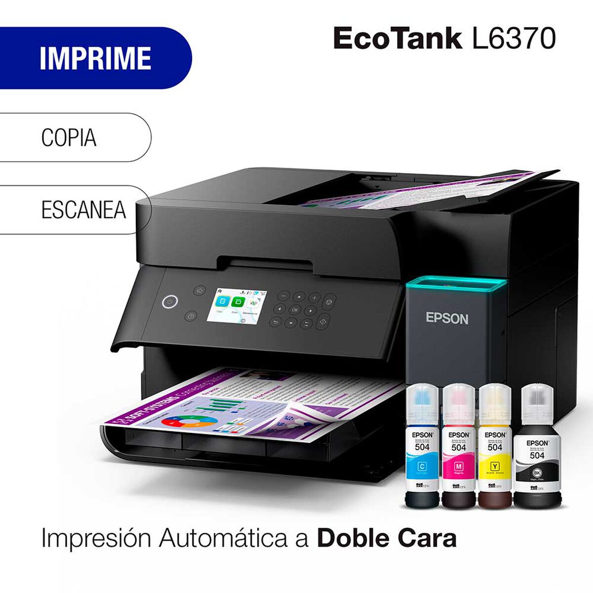 Impresora Multifuncional a color Wi-Fi Epson L6370
