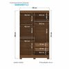 Closet Altavision Sarandi 4 Puertas 2 cajones Caf&eacute;