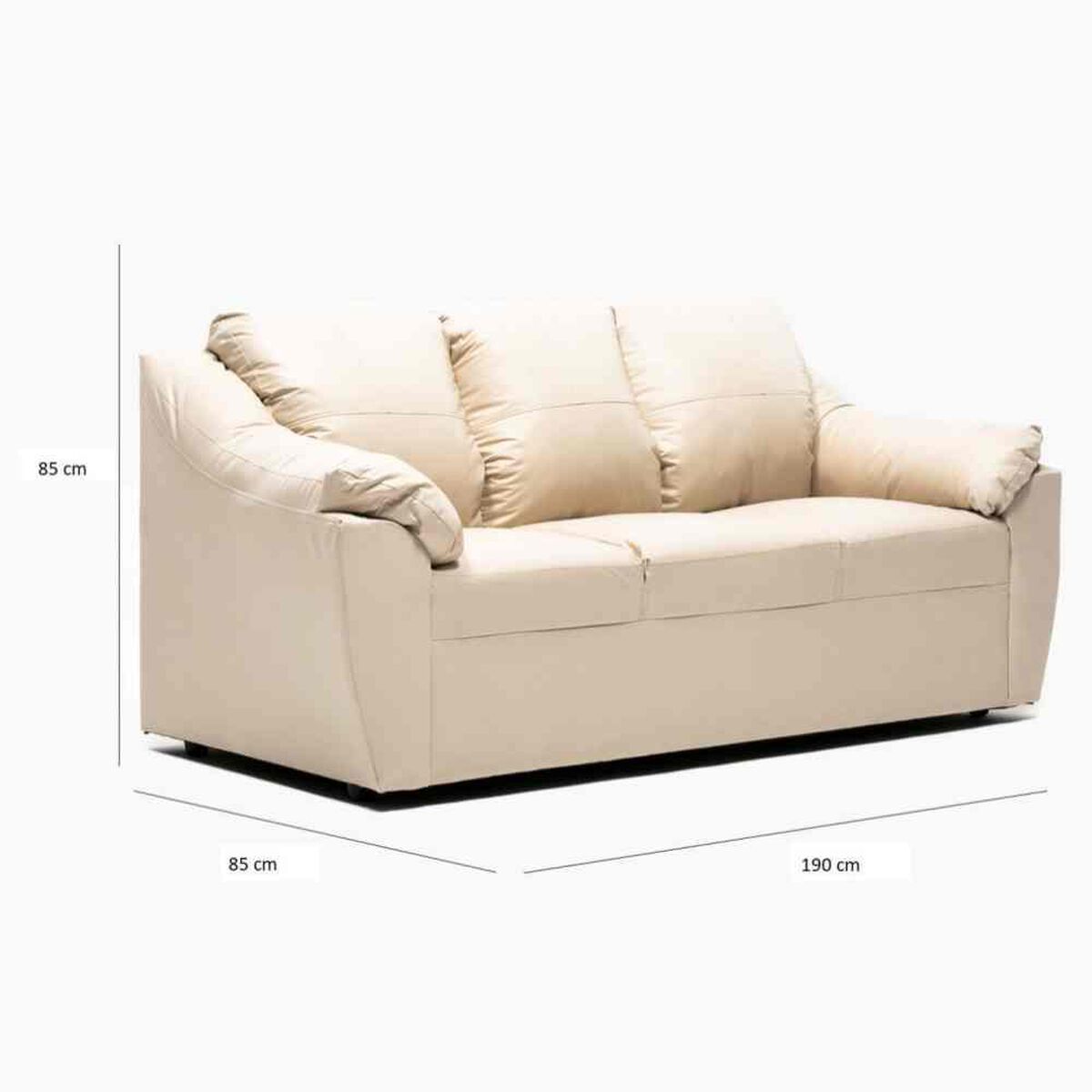 Sofá Cabsur Genova 3 Cuerpos Beige