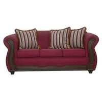 Sofá Black Factory Sofia 3 Cuerpos Burdeo