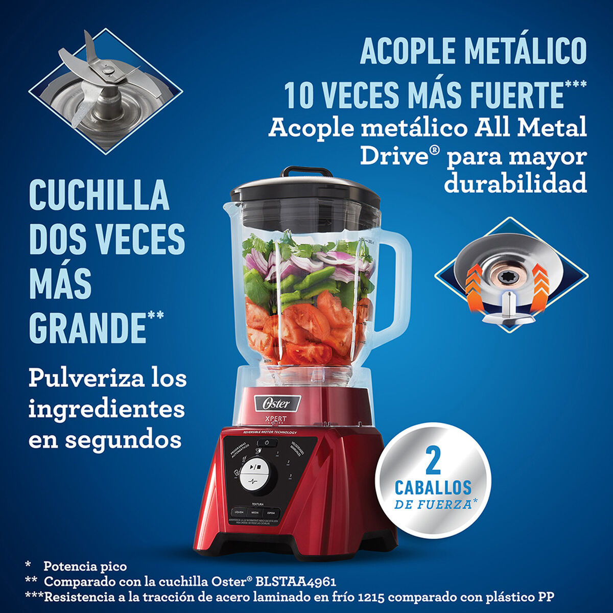Licuadora Oster BLST3B-RPG-052 2 lt. Xpert Series