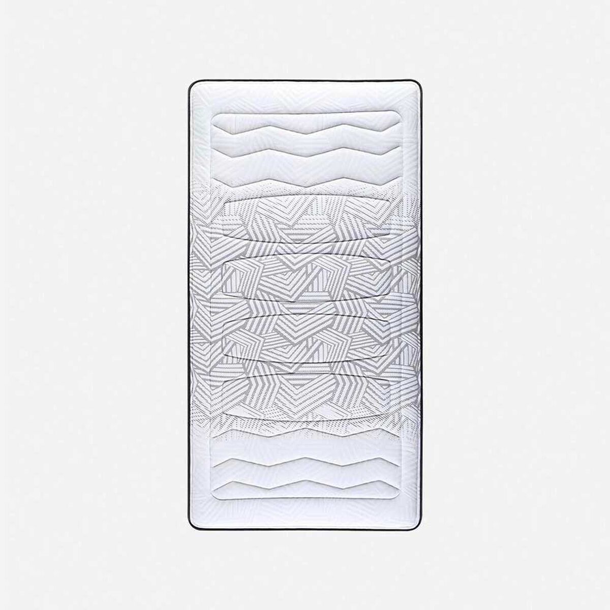 Cama Europea Rosen 1,5 Plazas Tempo + Respaldo + Velador Maurice Gris