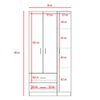 Closet Tuhome Austral 3 Puertas 2 Cajones Milan Blanco