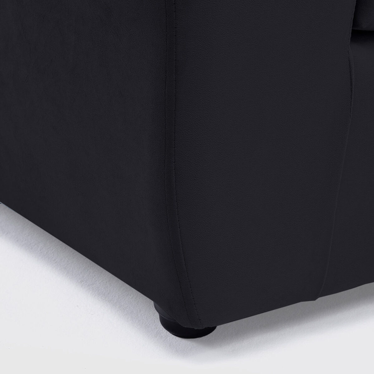 Seccional Muebles MPR Array&aacute;n 2-1-2 Cuerpos Felpa Negro