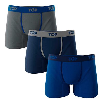 Pack 3 Bóxers Medios Algodón Hombre Top null