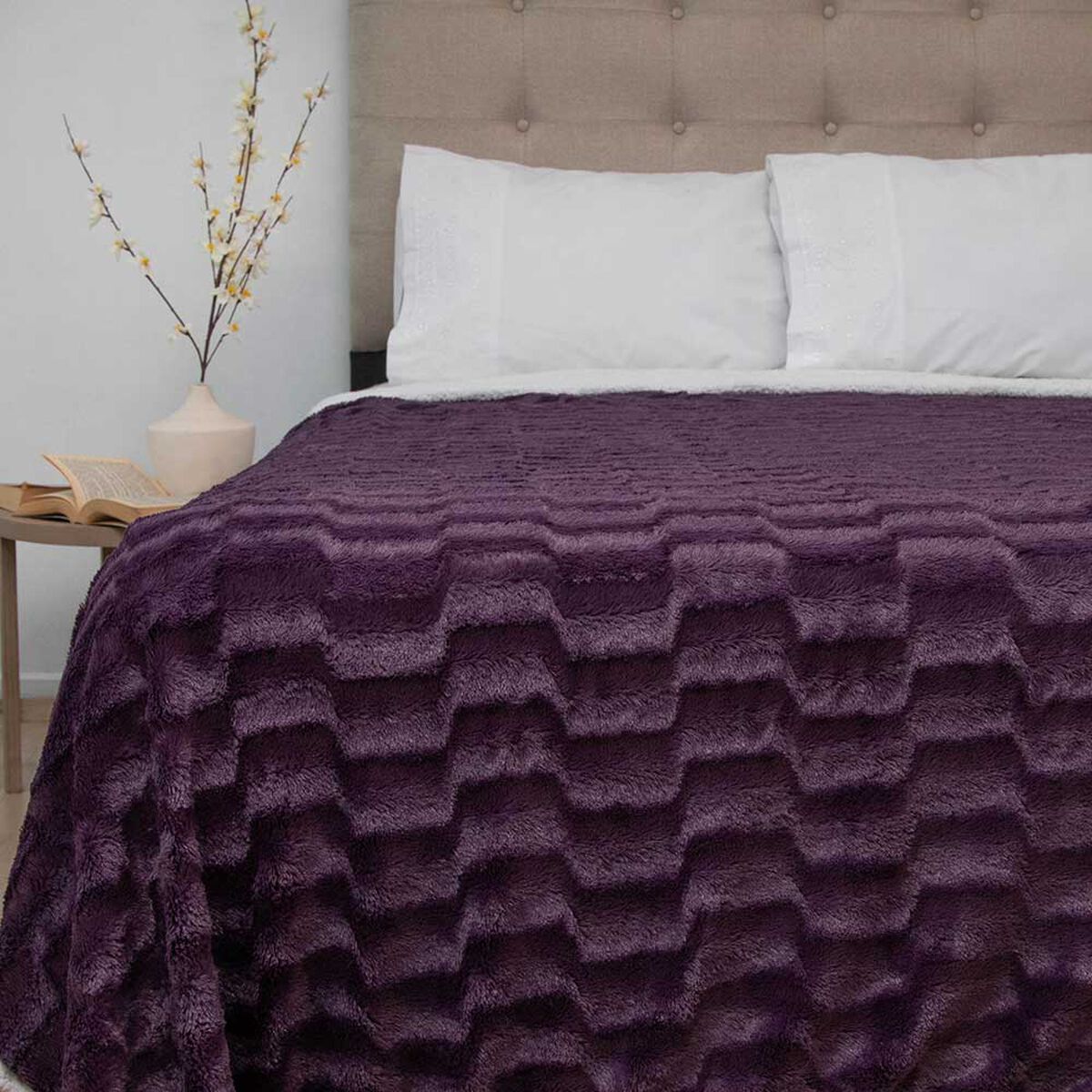 Frazada Poliéster Doral King Deluxe Morado