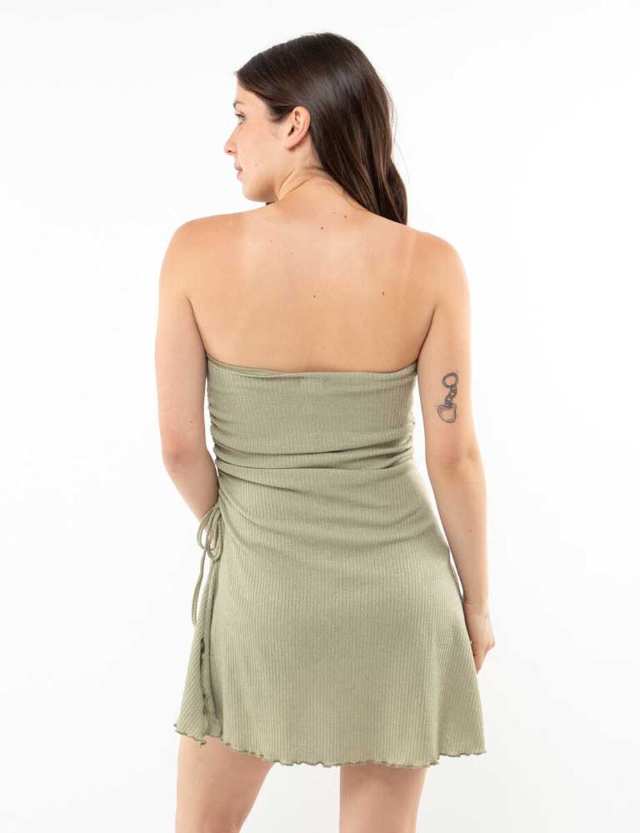Vestido Corto Strapless Mujer Icono