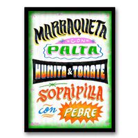 Cuadro Decorativo Retela Comidas 50 x 35 cm