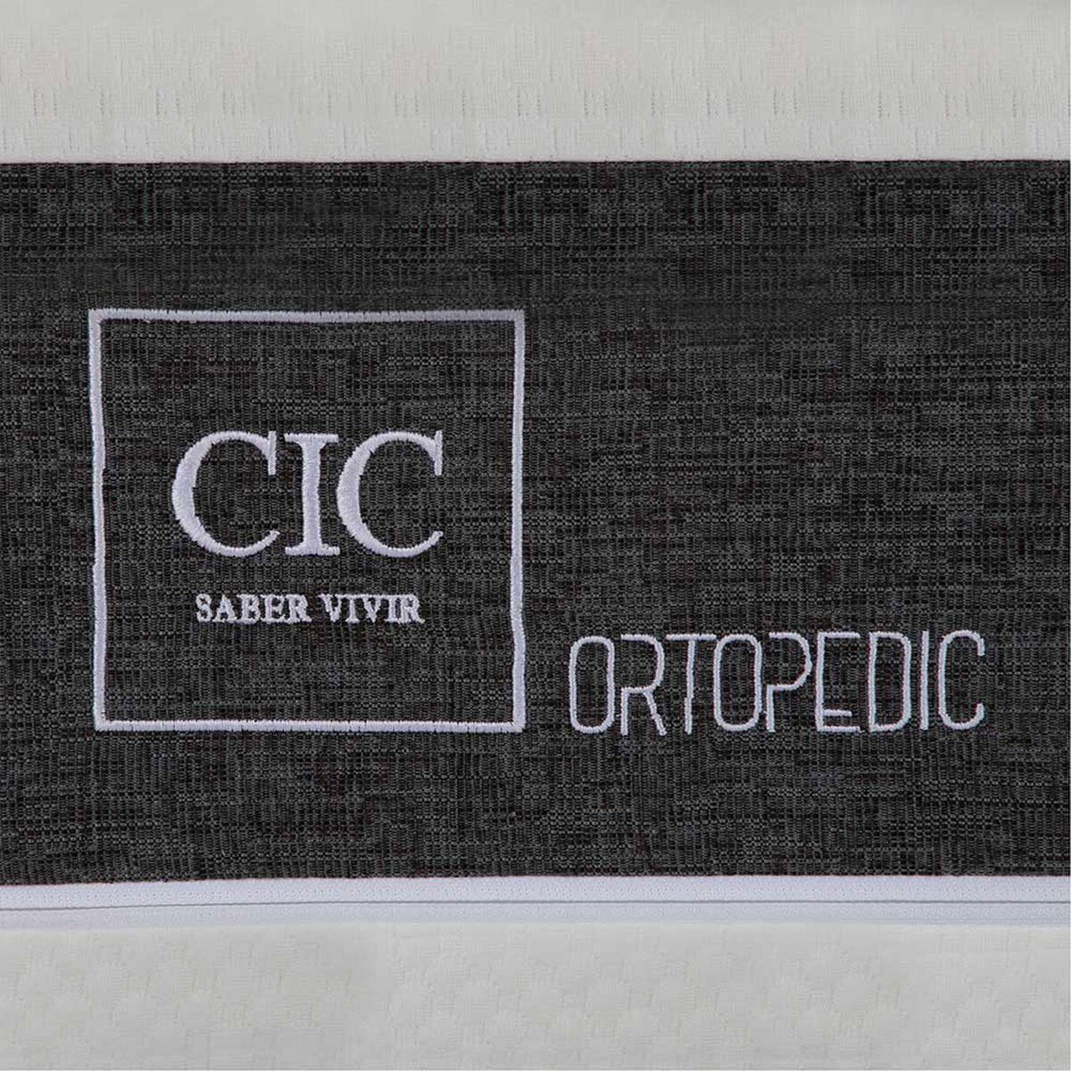 Cama Europea CIC 1,5 Plazas Ortopedic + Respaldo Villarrica Mostaza