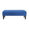 Banqueta Bodevir Wood Capitone 2 Cuerpos Azul Rey