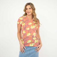 Polera Manga Corta Mujer Portman Club Coral1
