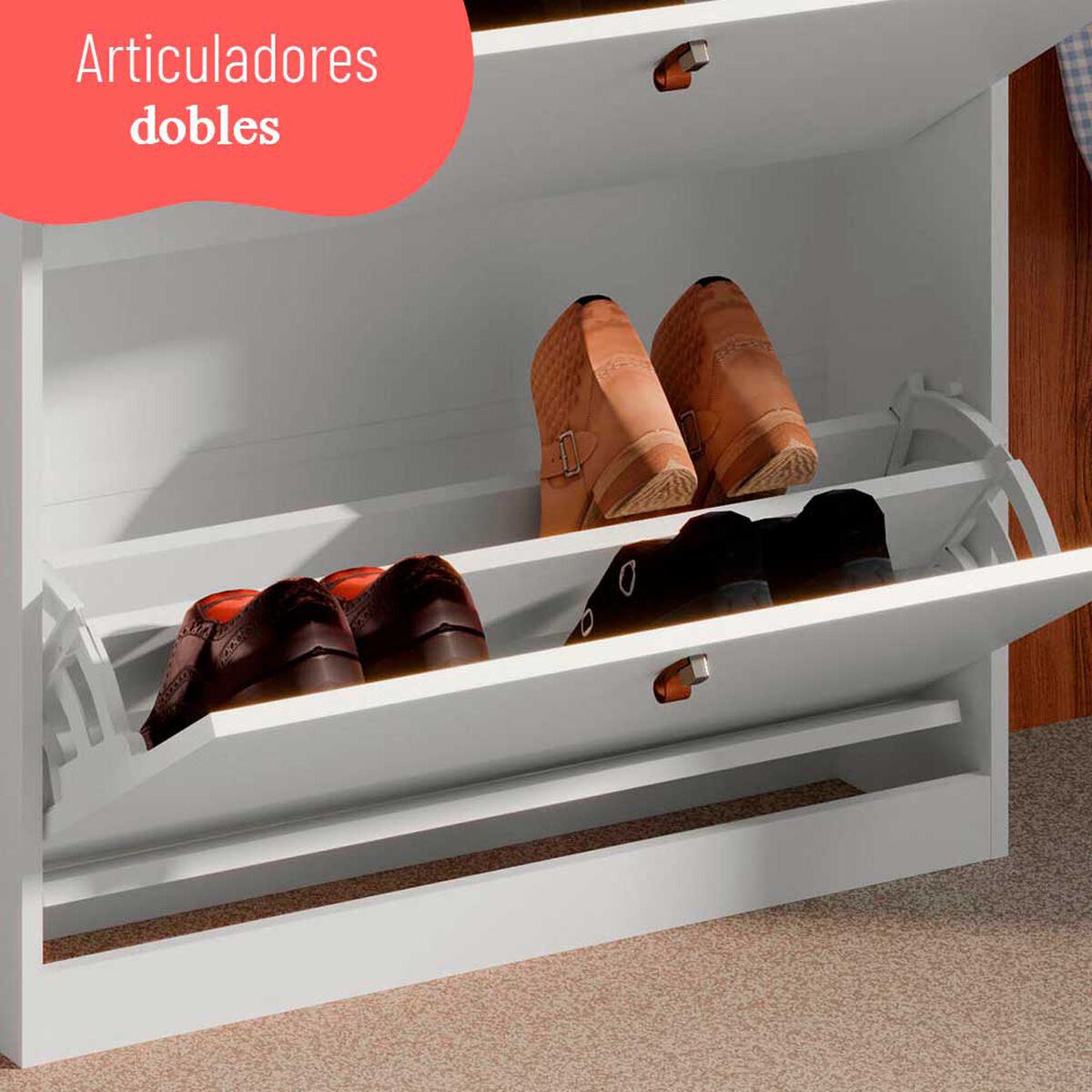 Zapatero Roca Versa 2 Puertas Blanco
