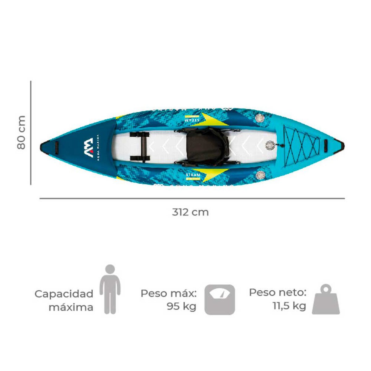 Kayak Inflable Aqua Marina Steam