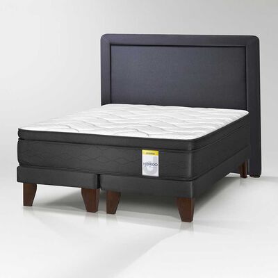 Cama Europea Drimkip S&uacute;per King Hibrido Premium Base Dividida + Respaldo