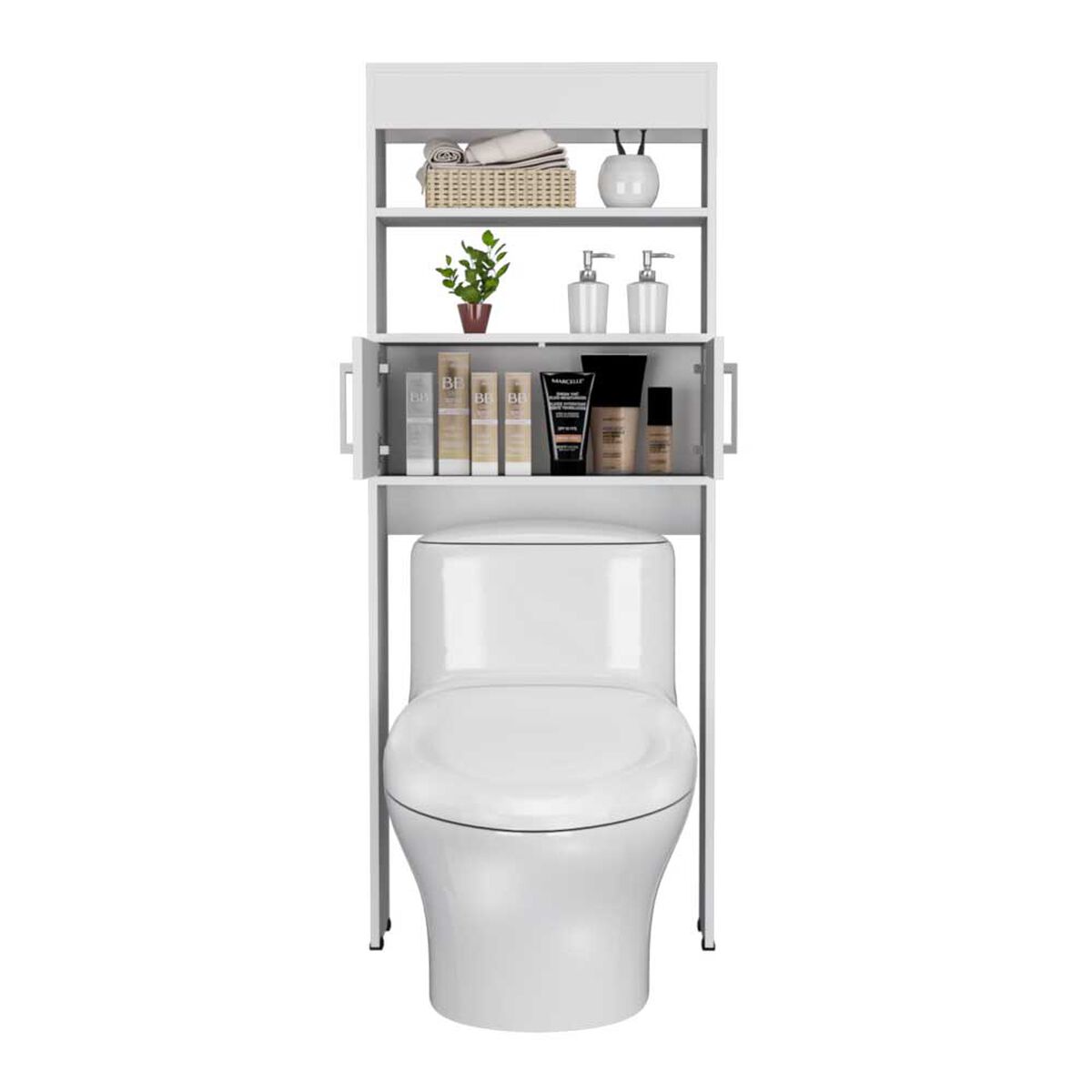 Mueble Optimizador para Ba&ntilde;o TuHome Madrid 2 Puertas Blanco