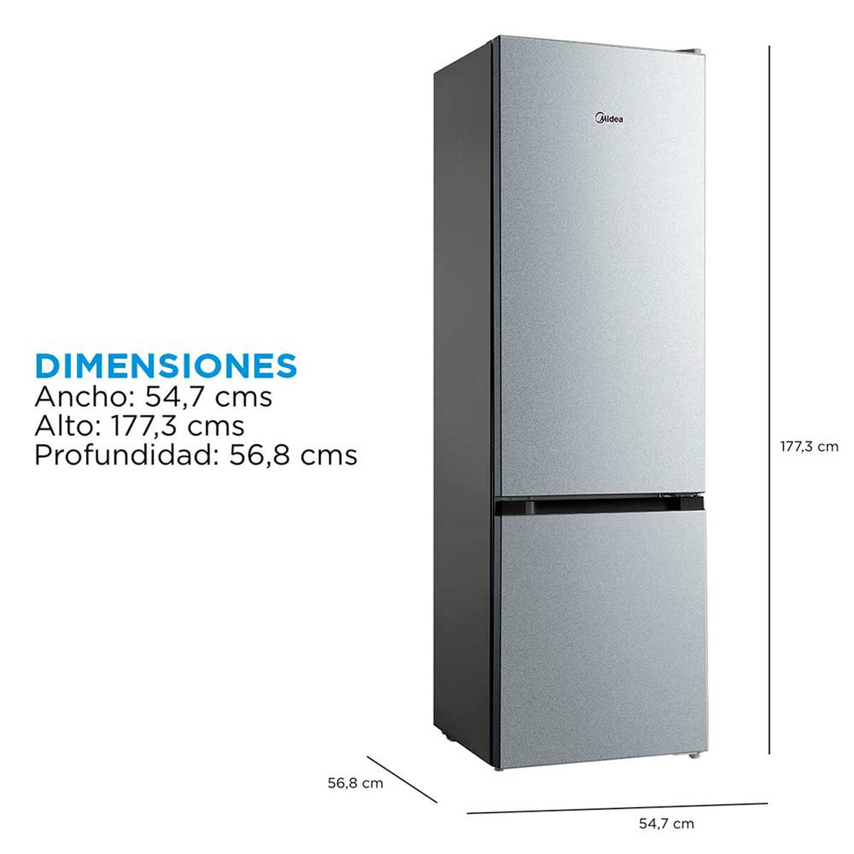 Refrigerador Frío Directo Midea MDRB369FGE50 259 lts.