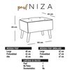 Pouf Latam Home Niza Cuero Kentucky Rojo