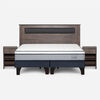 Combo Cama Europea Rosen king Indie BD + Respaldo y Veladores Ferrara