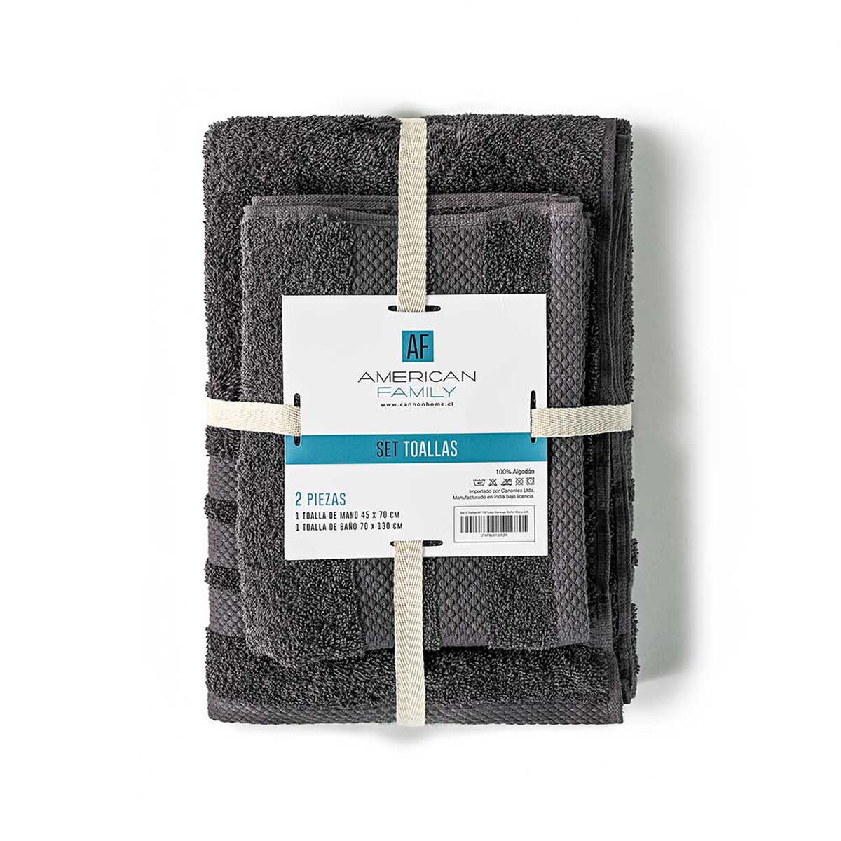 Set 2 Toallas American Family Marengo