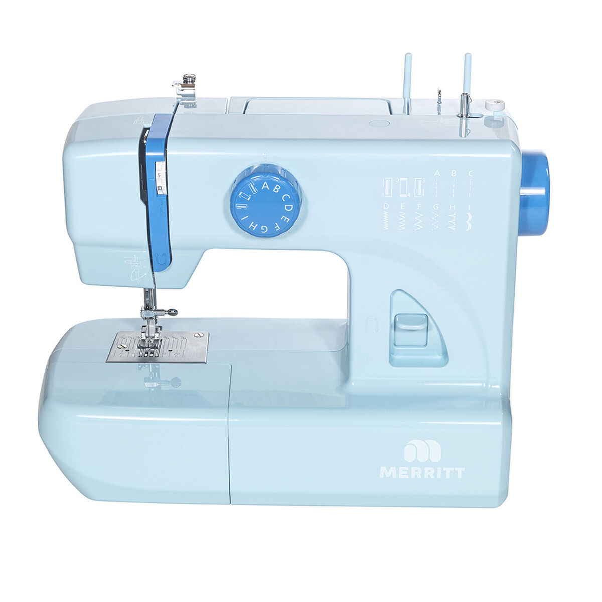 Máquina de Coser Brazo Libre Merritt ME 6 Celeste