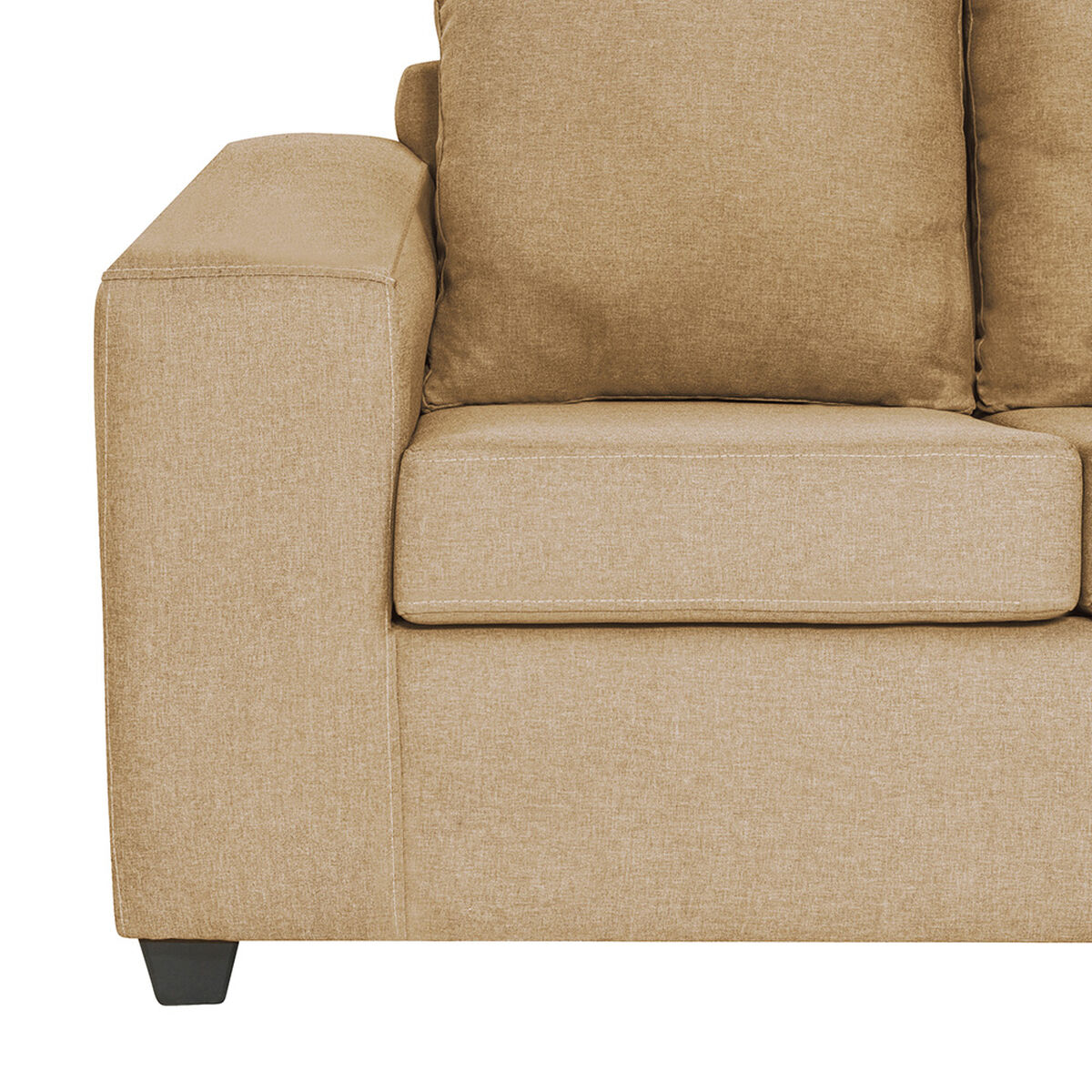 Juego de Living Innovamuebles Kahlo Sofá 2 Cuerpos + Dos Pouf 1 Cuerpo Oro