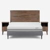 Cama Europea Rosen 2 Plazas Pratta + Respaldo + 2 Veladores Sicilia