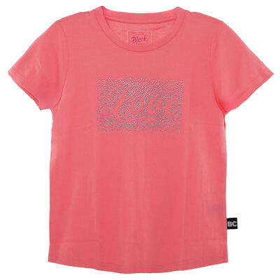 Imagen 1 del producto Polera Manga Corta de Algodón Niña Black County Fucsia, Negro